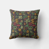 Boho Tribal調和:抽象芸術幾何学模様 クッション (裏面)