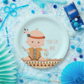 Boho Tribal Baby Shower ペーパープレート (パーティー)