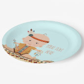 Boho Tribal Baby Shower ペーパープレート (アングル)