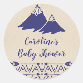 Boho Tribal Baby Shower ラウンドシール
