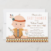 Boho Tribal Baby Shower 招待状 (正面)