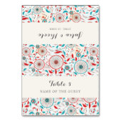 Boho Tribal Dreamcatcher Wedding Place Card テーブルナンバー (正面)