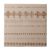 Boho tribal geometric border pattern tile タイル (正面)