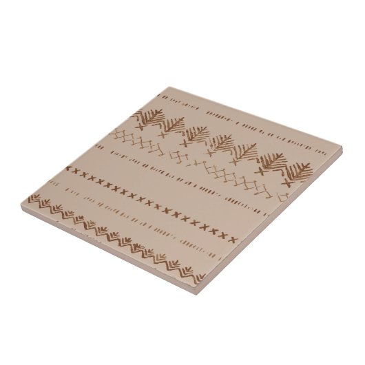 Boho tribal geometric border pattern tile タイル (側面)