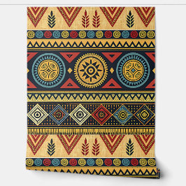 Boho Tribal Geometric Pattern Wallpaper 壁紙