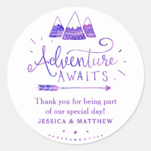 Boho Tribal Girl Adventure Baby Shower Stickers ラウンドシール