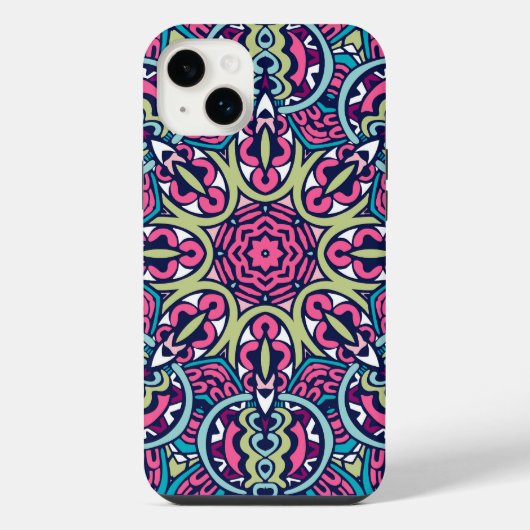 Boho Tribal iPhoneサイケデリックケース iPhoneケース (裏面)