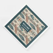 Boho Tribal Napkins Personalized Pastel Tableware (コーナー)