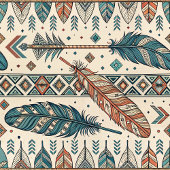 Boho Tribal Napkins Personalized Pastel Tableware