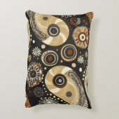 Boho Tribal Paisley & Mandala Pillow アクセントクッション (裏面(縦))
