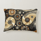 Boho Tribal Paisley & Mandala Pillow アクセントクッション (裏面)
