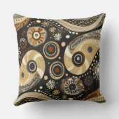 Boho Tribal Paisley & Mandala Pillow クッション (裏面)