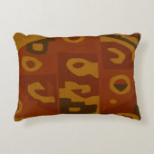 Boho Tribal Pattern Throw Pillow アクセントクッション (正面)