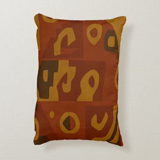 Boho Tribal Pattern Throw Pillow アクセントクッション (裏面(縦))