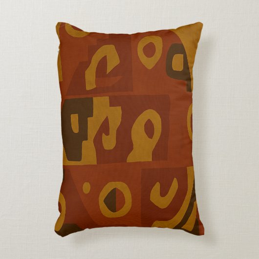 Boho Tribal Pattern Throw Pillow アクセントクッション (正面(垂直))