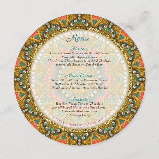 Boho Tribal Special Dayパーティーメニューテンプレート メニュー (正面)