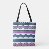 Boho Tribal Zigzag Pattern Tote Bag トートバッグ (裏面)