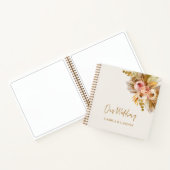 Boho Tropicalゲストブック結婚のフォトアルバムC103 ノートブック (内部)