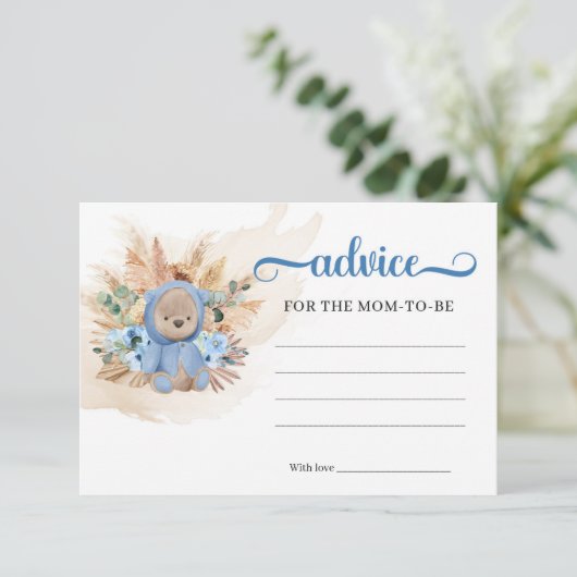 Boho Tropicalテディベアアドバイスは母のためのbe エンクロージャーカード (スタンド正面)