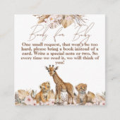 Boho Tropicalフローラガールシャワーブックリクエスト エンクロージャーカード (正面)