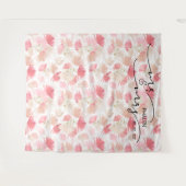 Boho Tropicalフローラミセス結婚の写真 タペストリー (正面(横))