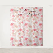 Boho Tropicalフローラミセス結婚の写真 タペストリー (正面)