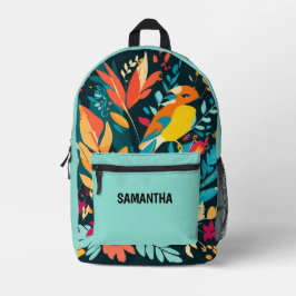 Boho Tropical Backpack for Teen Girls プリントバックパック