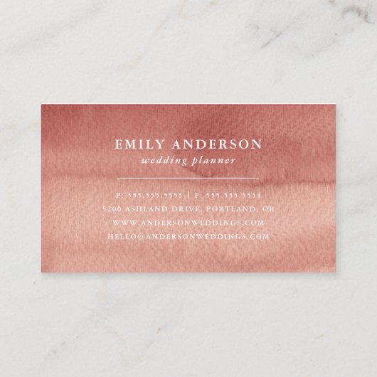 Boho Tropical Floral 名刺 (裏面)