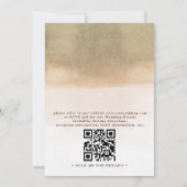 Boho Tropical Floral Desert Chic QR Code Wedding 招待状 (裏面)