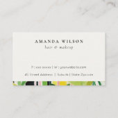 Boho Tropical Foliage Botanical 6 Punch Loyality 名刺 (裏面)