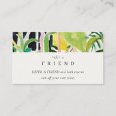 Boho Tropical Foliage Botanical Refer A Friend 名刺 (正面)