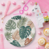 Boho Tropical Leaves ペーパープレート (パーティー)