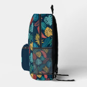 Boho Tropical Leaves Backpack プリントバックパック (右)