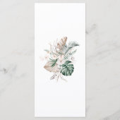 Boho Tropical Orchid & Monsteraのメニュ結婚ーカード メニュー (裏面)