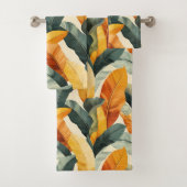 Boho Tropical Pattern Earth Tones バスタオルセット (インサイチュ)