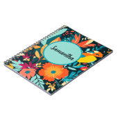 Boho Tropical Spiral Notebook, Samantha Boho ノートブック (左側)