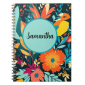 Boho Tropical Spiral Notebook, Samantha Boho ノートブック (正面)