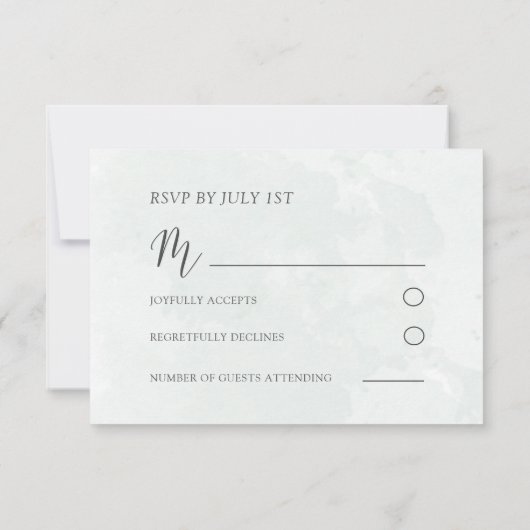 Boho Tropical Watercolor Wedding RSVP (裏面)
