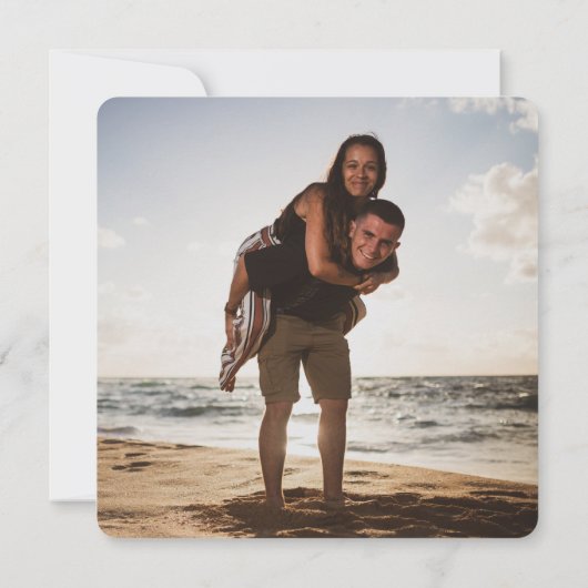 Boho Tropics日付の写真カードを保存 セーブザデート (裏面)