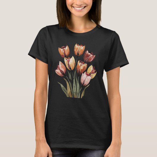 Boho Tulips Tシャツ (正面)