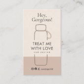 Boho Tumbler Care Card Social Media Handle 名刺 (正面)