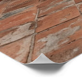 Boho Turquoise Desert Courtyard, Rustic Staircase ポスター (角)