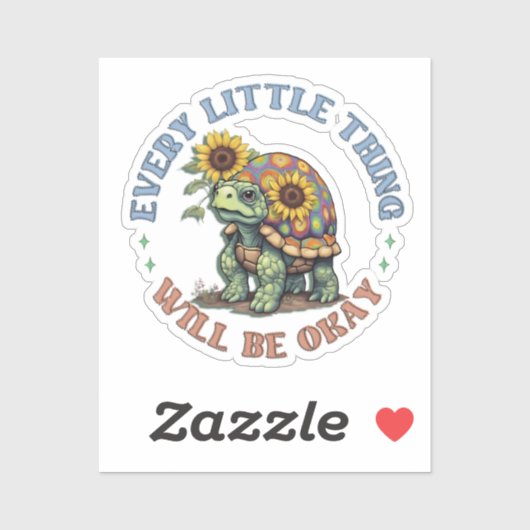 Boho Turtle Every little Thing positivity  Hippie  シール (シート)
