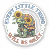 Boho Turtle Every little Thing positivity  Hippie  シール (正面)