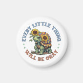 Boho Turtle Every little Thing positivity Hippie マグネット (正面)