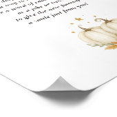 Boho Twin Pumpkins Baby Shower Late Night Diapers ポスター (角)