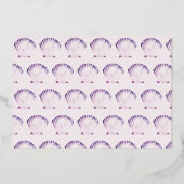 Boho Under the Sea写真カーリー日付を保存 箔招待状 (裏面)