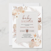 Boho Under the Sea Baby Shour 招待状 (正面)