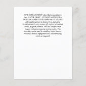 BOHO UNICORNベビーシャワー招待状水彩 チラシ (裏面)