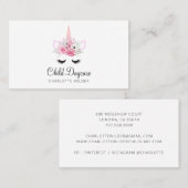 Boho Unicorn子供保育園ビジネスカード 名刺 (正面/裏面)